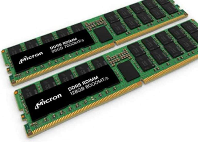 In arrivo i moduli per server RDIMM DDR5 da 128 GB di Micron basati su chip monolitici da 32 Gb