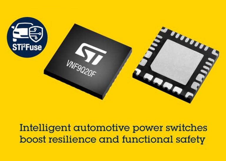 STMicroelectronics introduce VNF9Q20F, un interruttore automatico intelligente caratterizzato da flessibilità e sicurezza funzionale