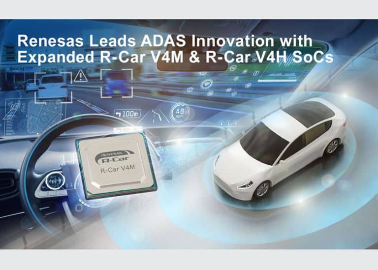 Renesas Electronics lancia nuovi SoC automotive R-Car ad alta efficienza energetica per applicazioni ADAS