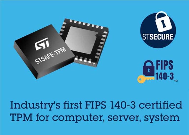 STMicroelectronics fornisce i primi TPM certificati FIPS 140-3 del settore per computer, server e sistemi embedded