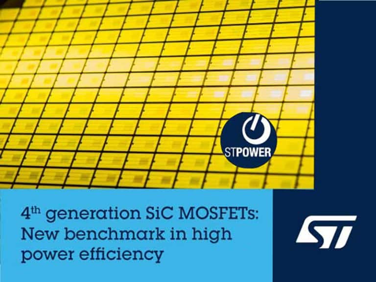 STMicroelectronics introduce la quarta generazione della sua tecnologia MOSFET STPOWER in carburo di silicio (SiC)