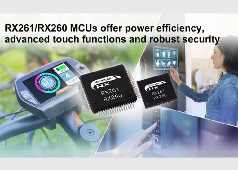 Renesas presenta i nuovi microcontrollori RX261/RX260 a bassissimo consumo, con funzioni touch avanzate e security robusta