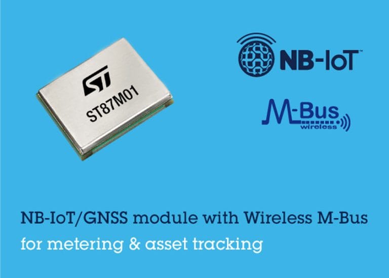 Nuovo modulo ST87M01 di STMicroelectronics con SIM embedded e NB-IoT certificato e wM-Bus