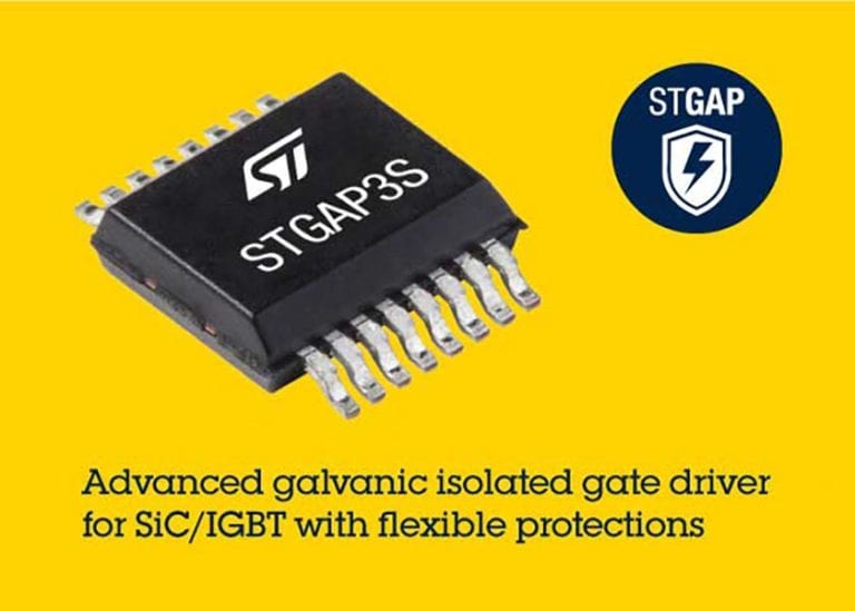 STMicroelectronics presenta la nuova famiglia di gate driver isolati STGAP3S per interruttori di potenza SiC / IGBT