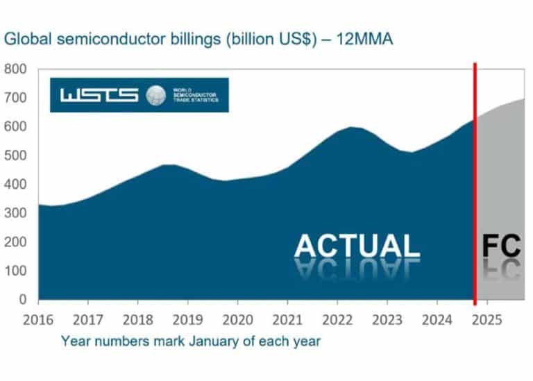 Semiconduttori: anche per il WSTS il 2024 si avvia a chiudere con nuovi record, ma non per tutti